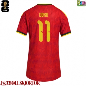 Belgien Jeremy Doku #11 Hemmatröja Dam VM 2026 Kortärmad